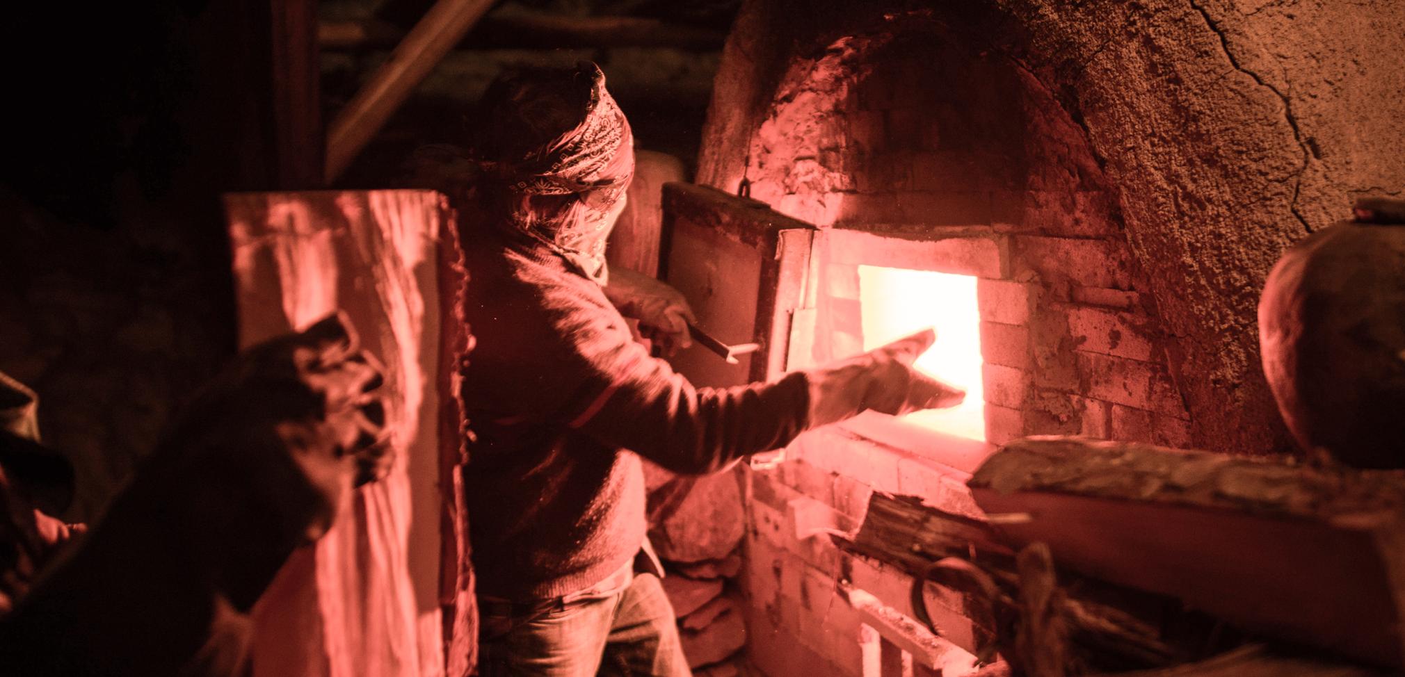 Robin DuPont Firing Anagama Kiln