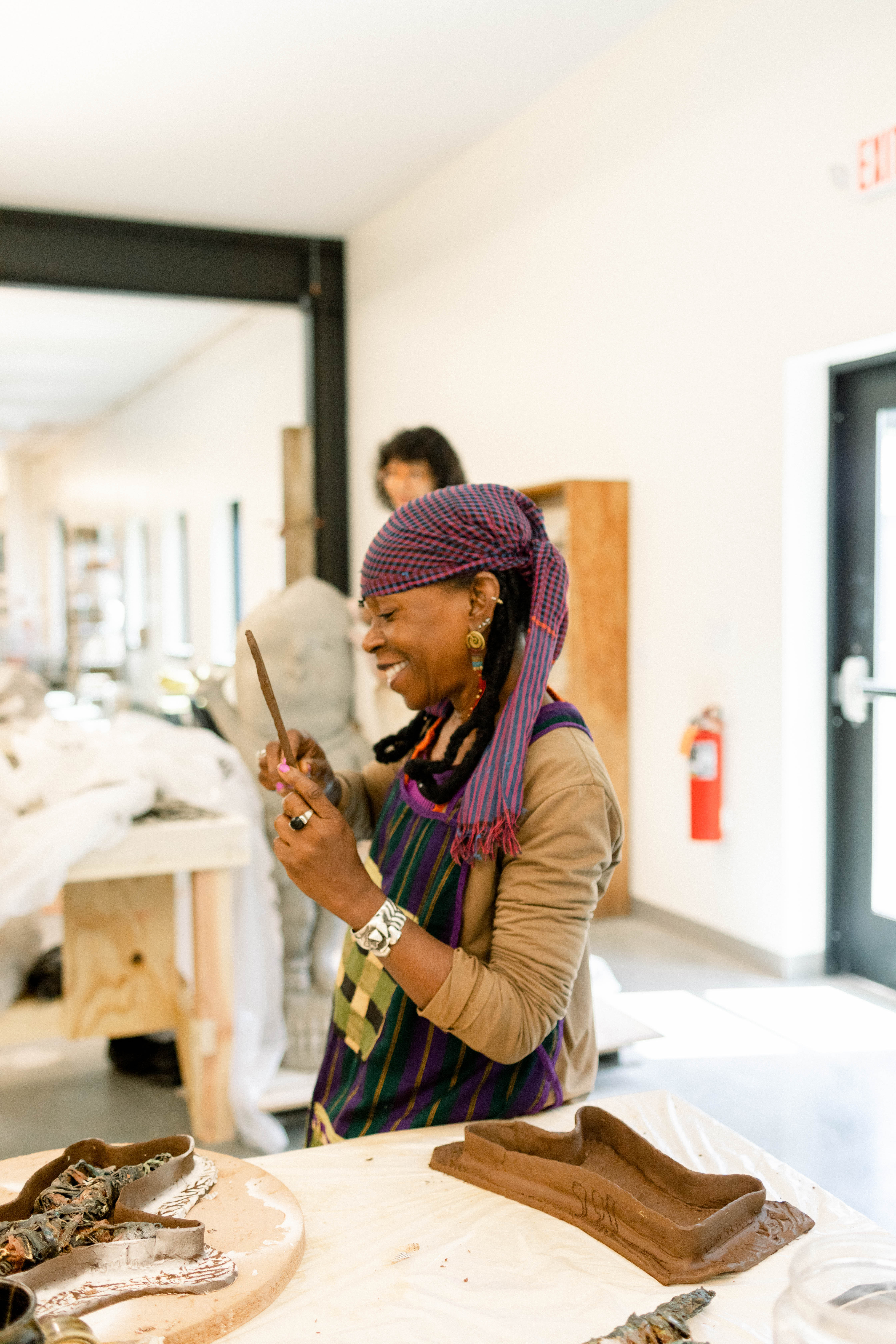 Sana Musasama, working at Watershed 2021