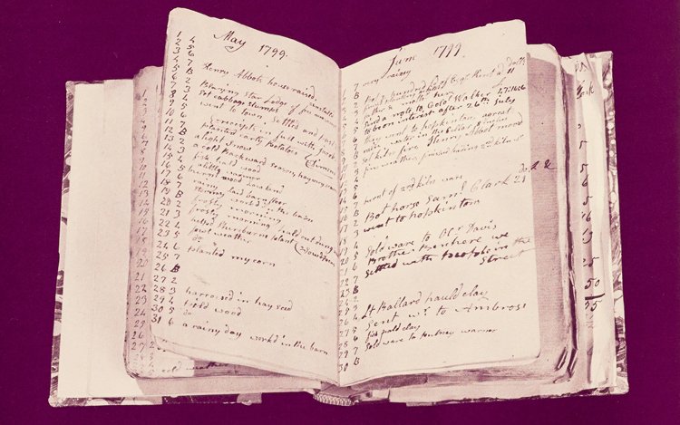 Daniel Clark's diary. Image from N.H. Historical Society, Concord, N.H.