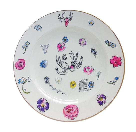Steph Becker. Plate. From the exhibition, "Plate Party," organized by FPOAFM Nomadic Art/Craft Collective, Greenpoint, Brooklyn, 2017. Steph Becker. Plate. From the exhibition, Plate Party, organized by FPOAFM Nomadic Art/Craft Collective, Greenpoint, Brooklyn, 2017.