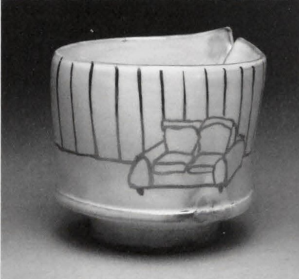 Yunomi, 2010. Earthenware, slip, glaze, luster. 3.5x3x3 in. Yunomi, 2010. Earthenware, slip, glaze, luster. 3.5x3x3 in.