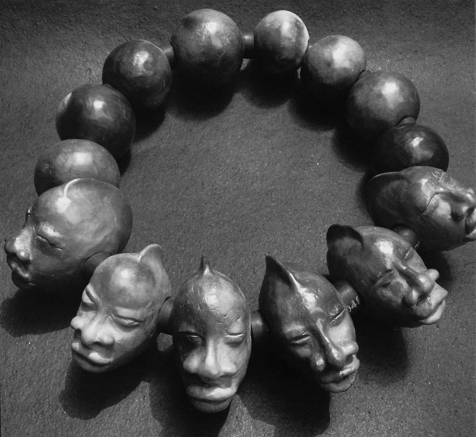 Sharif Bey. Black Ice Series: DemSouls, 2006. Earthenware, mixed-media, 18 x 18 x 4 in. 