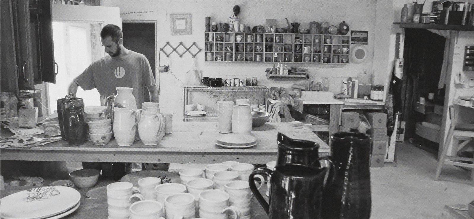 Justin Rothshank in his studio, 2011. Photograph by Zach Tate. Justin Rothshank in his studio, 2011. Photograph by Zach Tate.