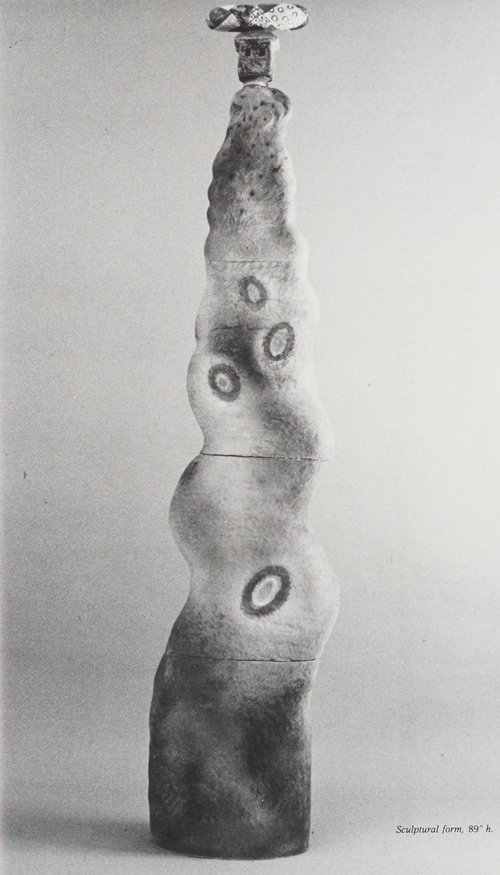 Sculptural form, 89" h. 