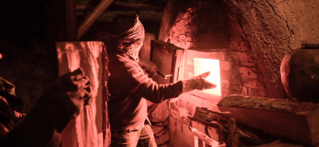 Robin DuPont Firing Anagama Kiln