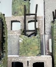 Rosemond Nyamewaa Van-Ess, “Strength of a Woman”, 2025, earthenware clay, lava glaze and beads glaze, 32” x 16” x 18”, Photo credits: Ross Junior Owusu.