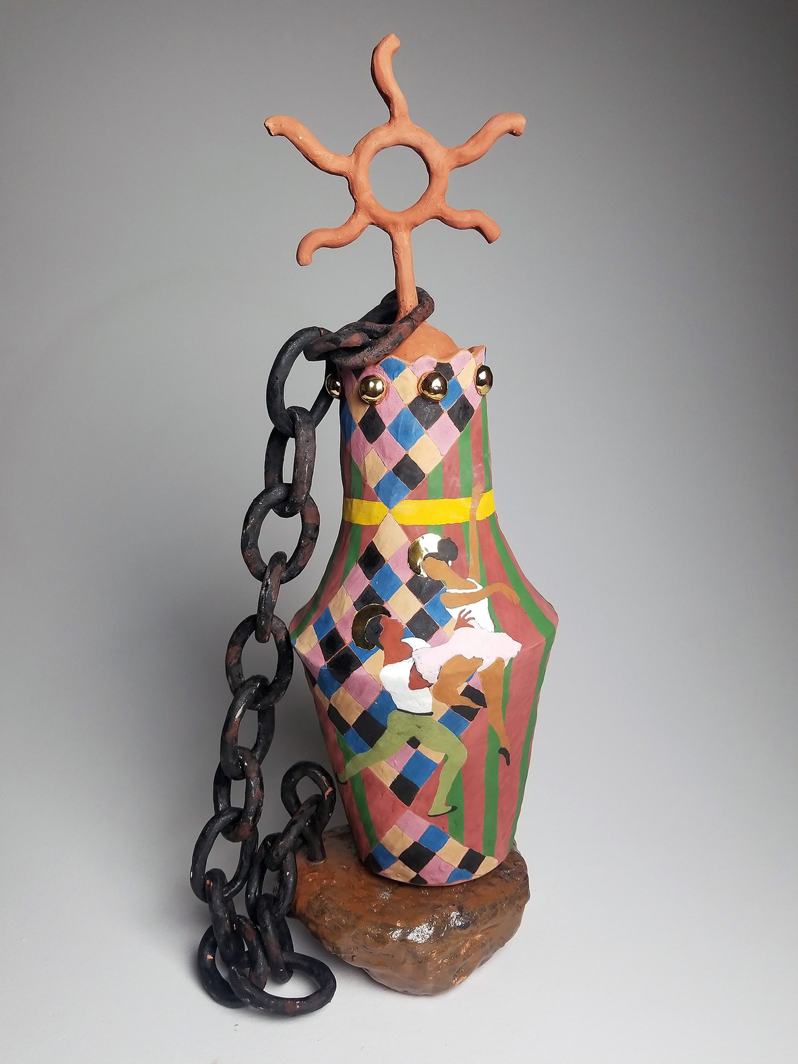 Sun Urn Series, Twin Ballerinas, 2019, 17 x 6 x 7 inches, by Aaron Caldwell