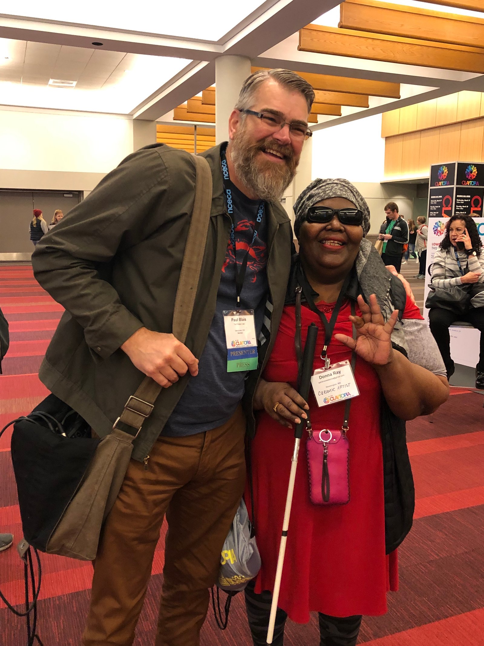 2019 NCECA meeting Paul Blais, founder and host of The Potters Cast podcast.