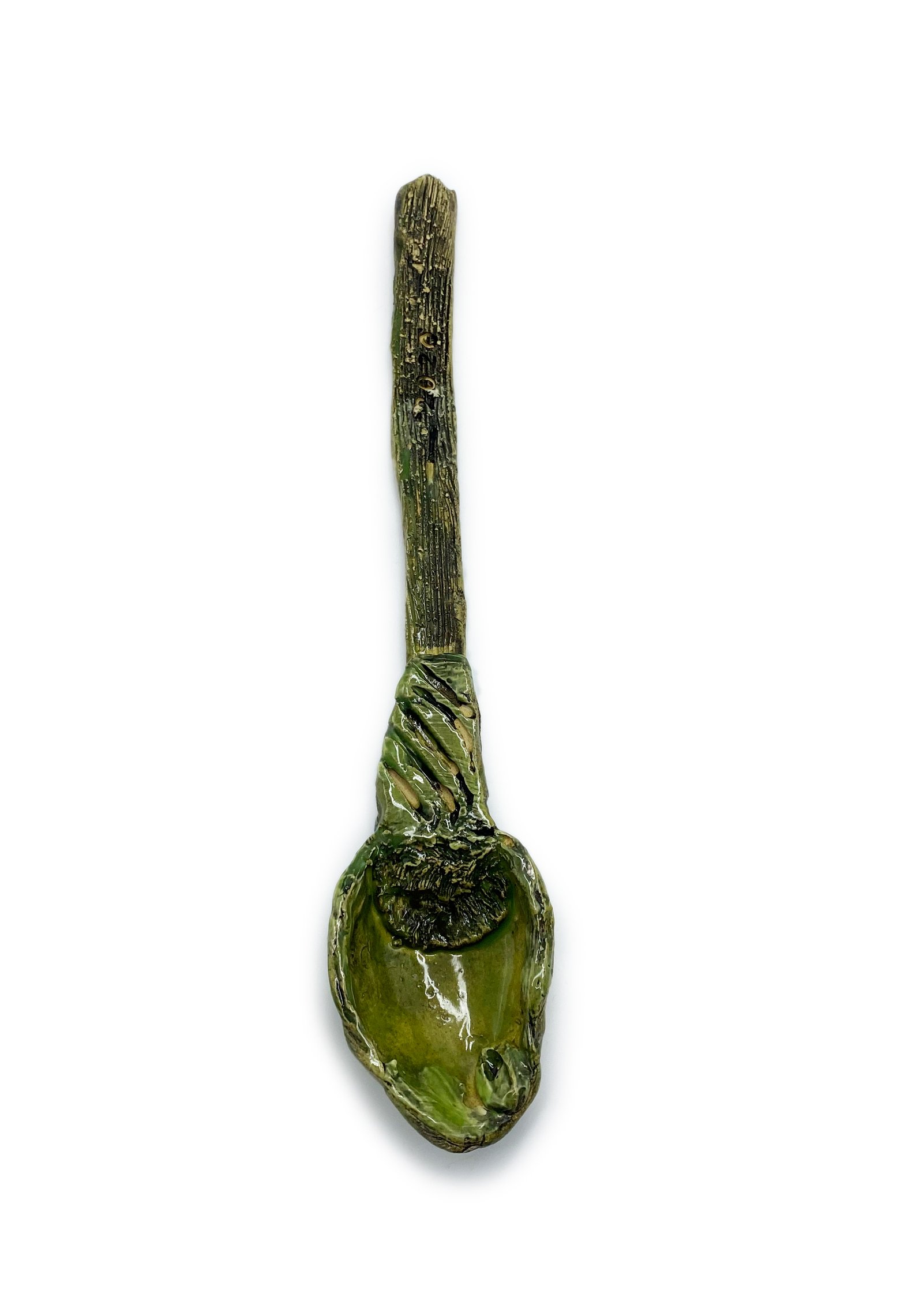 Long Handled Spoons, Mid-Range Stoneware, Celadon Test, approximately nine inches. Photo courtesy of Northern Clay Center.