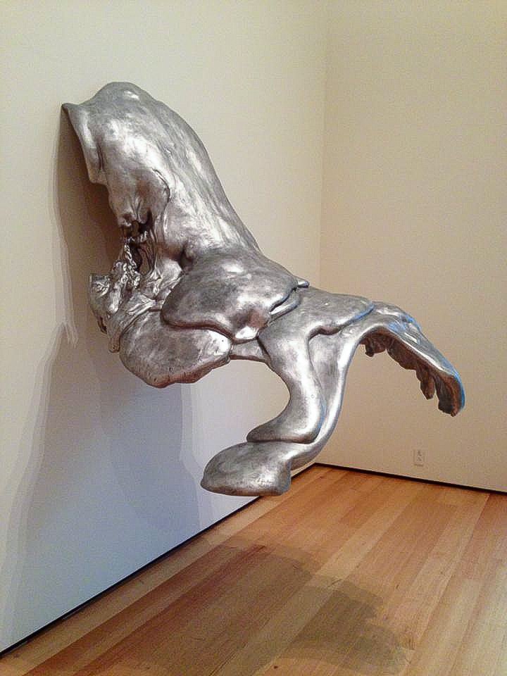 Lynda Benglis, Wing (1970- cast aluminum) at the Museum of Fine Art, Boston, Massachusetts 67 x 59 3/16 x 60 inches (170.2 x 150.4 x 152.4 cm) Photo taken on a research trip in 2013 by Lauren Mabry.
