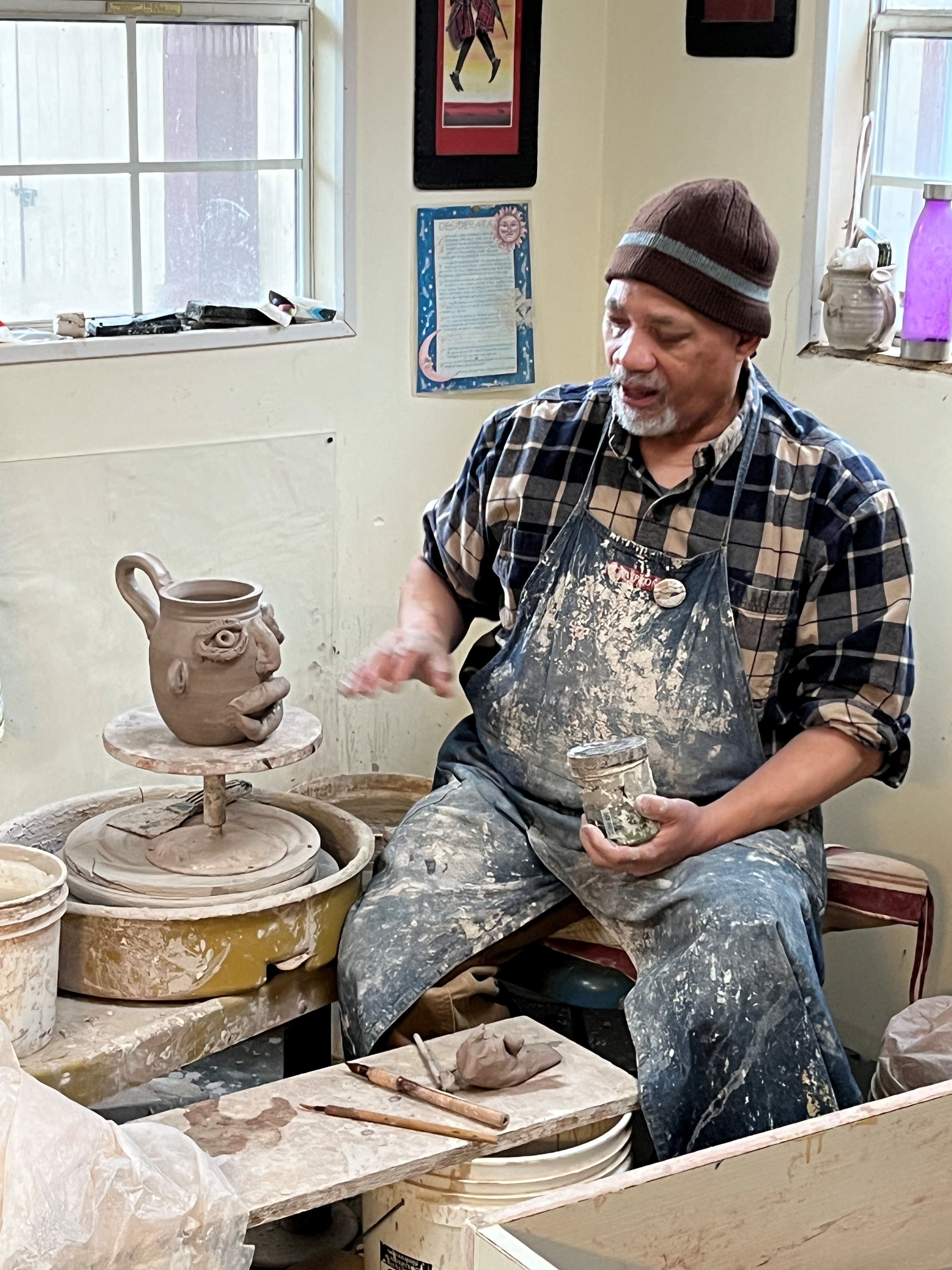 Jim McDowell in his studio. Photo credit Paul Wachter.