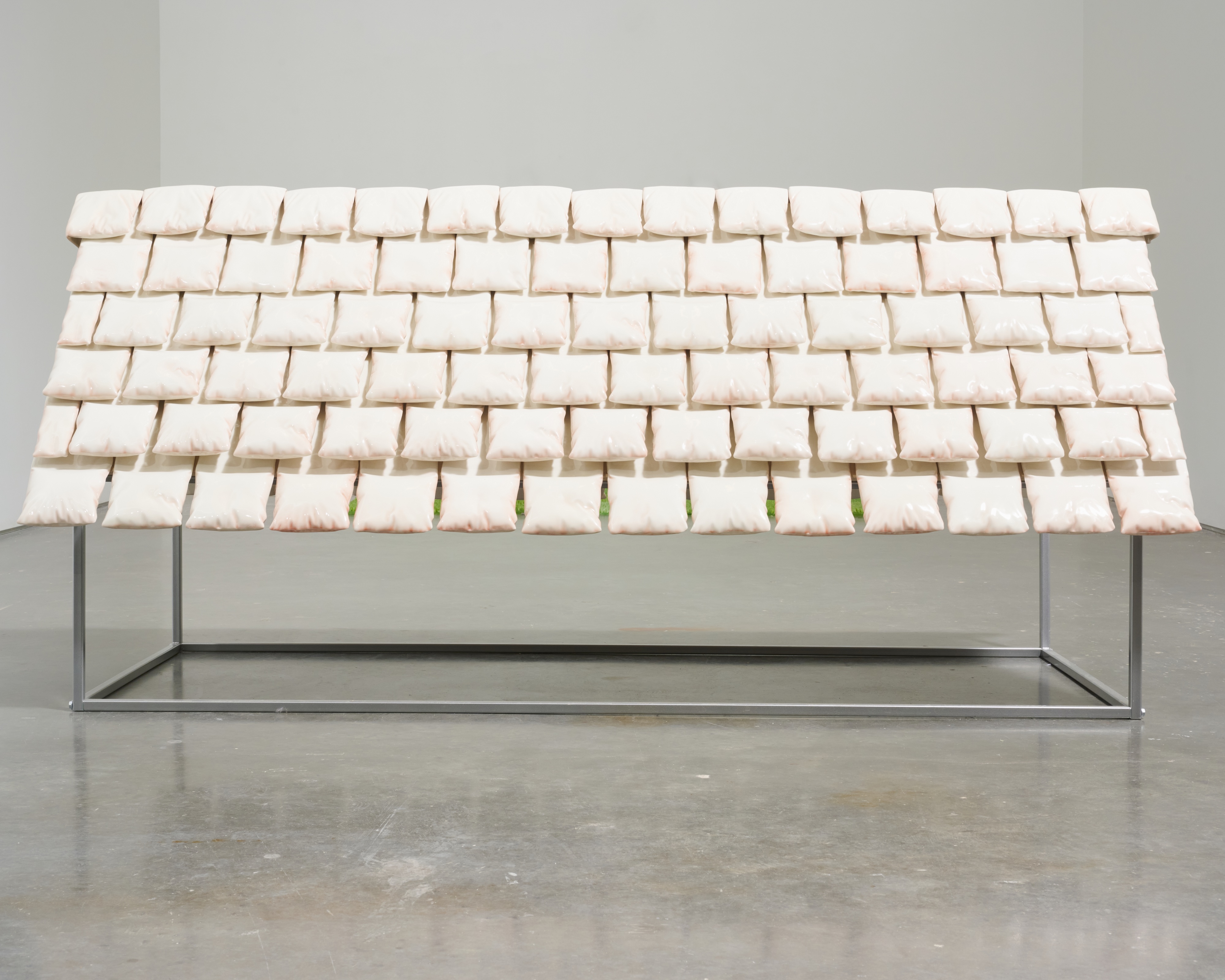 Jocelyn Reid, “Veil/Ghost”, 2025, Porcelain, glaze, lustre. 34” x 24” x 6” Jocelyn Reid, “Veil/Ghost”, 2025, Porcelain, glaze, lustre. 34” x 24” x 6”