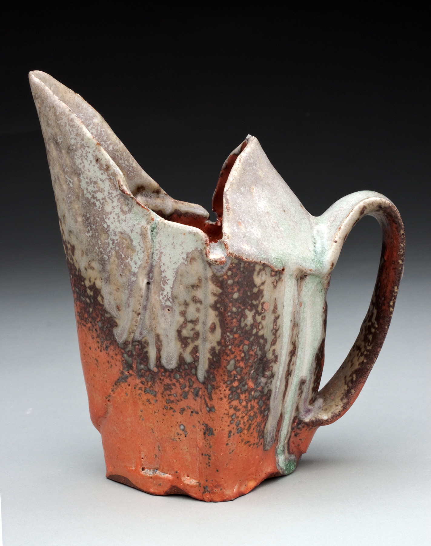 Bede Clarke, Pitcher, wood-fired stoneware.