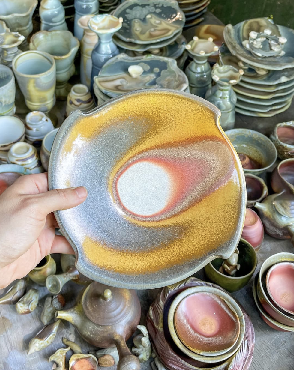 Pots by Twig Cosby, wood-fired at Pleasant Hill Pottery.