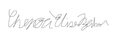 Chenoa Baker signature Chenoa Baker signature