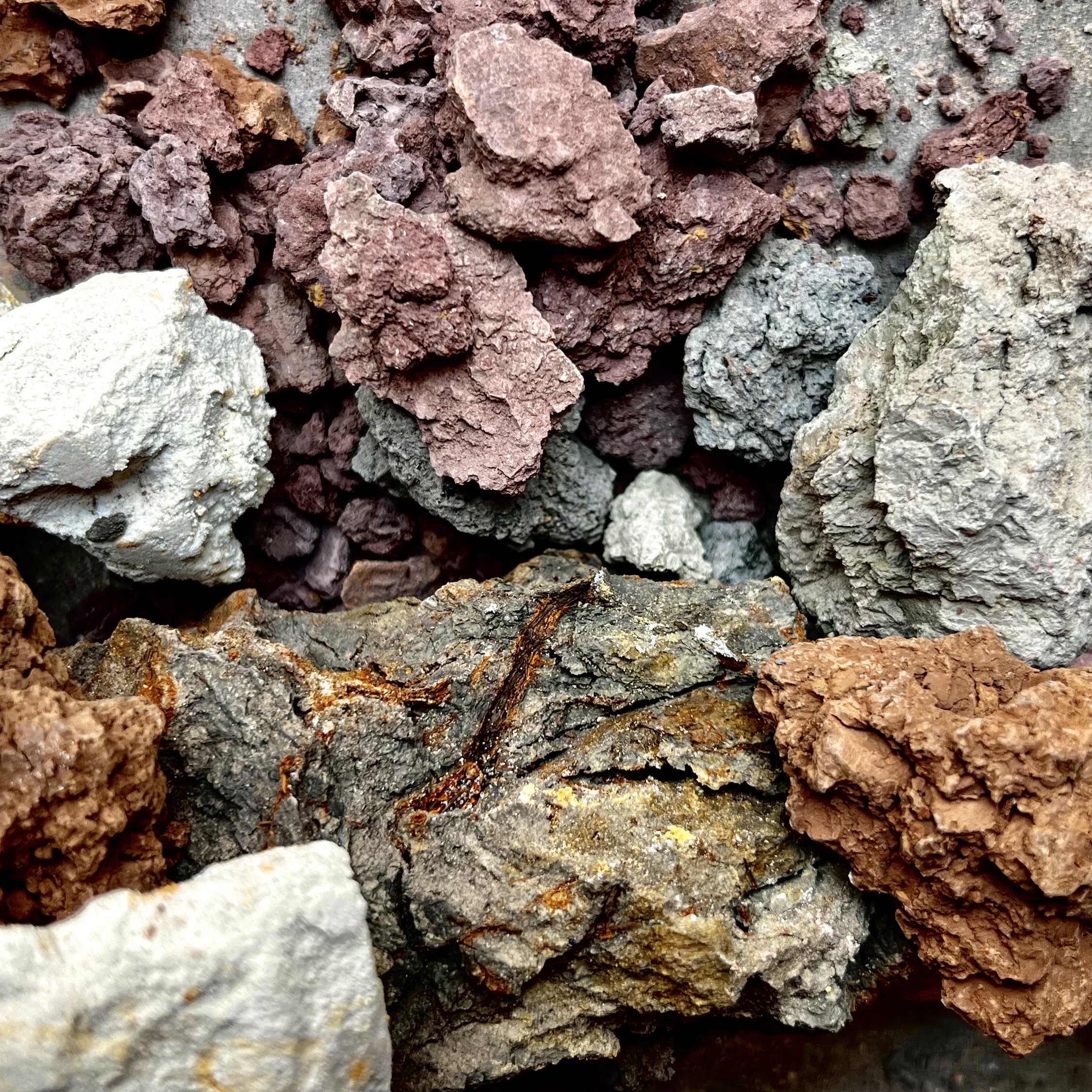 Various Wild Clays. A cluster of various clay samples from the author’s collection.