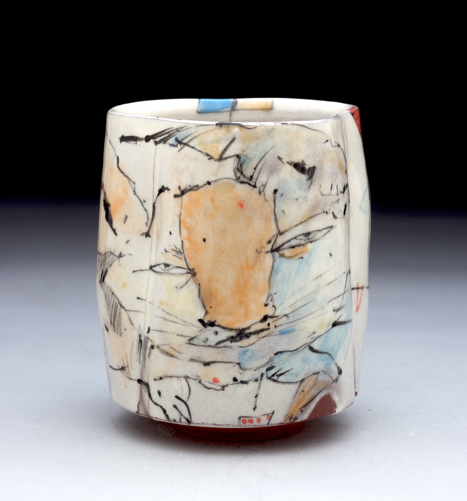 Bede Clarke, Yunomi,  earthenware.